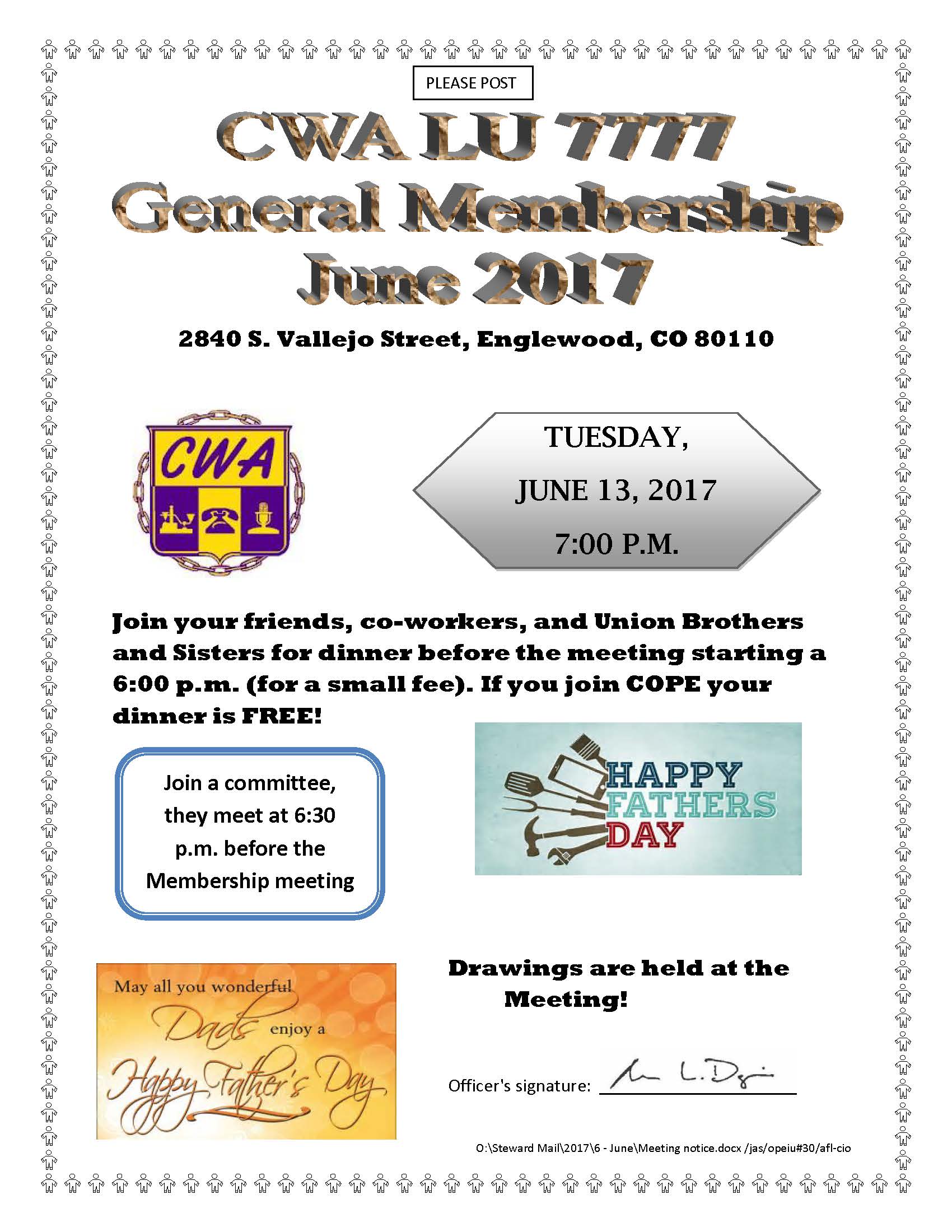 General Meeting Notice June 2017